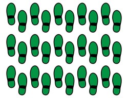 CRNA-VS1 voetstapstickers groen